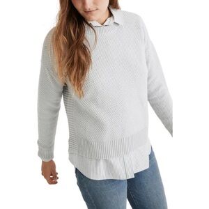 Madewell Light Gray Crew Neck Sweater